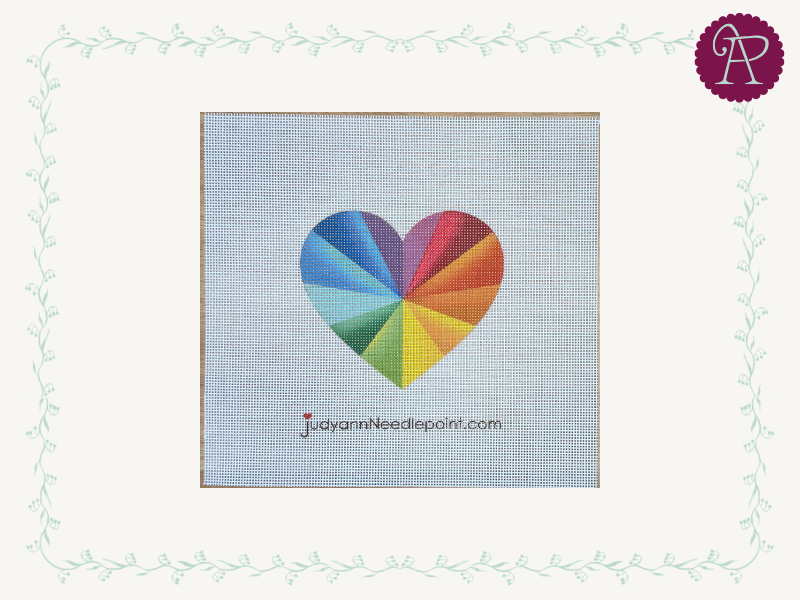 Rainbow Prism Heart - 18 mesh